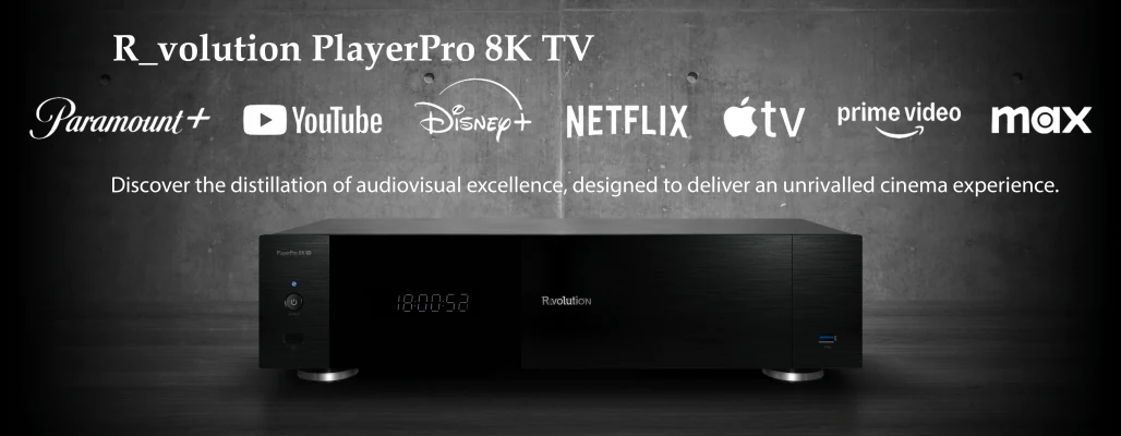 R_volution PlayerPro 8K TV wall