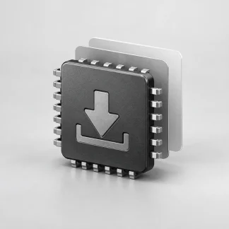 Monochrome firmware download illustration